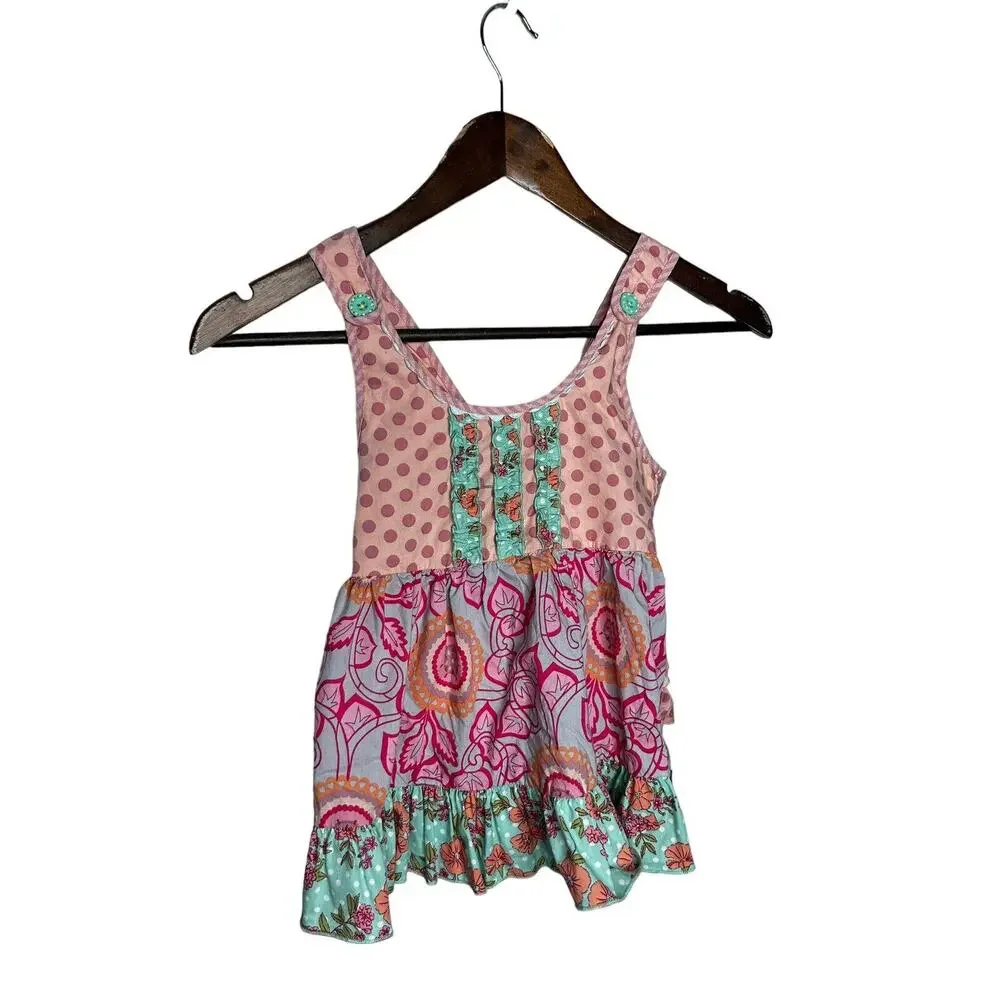 Matilda Jane Ticket Window Tunic Shirt Girls Happy and Free Top‎ Size 6